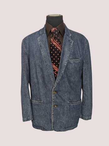 VINTAGE DENIM BLAZER STR.XL
