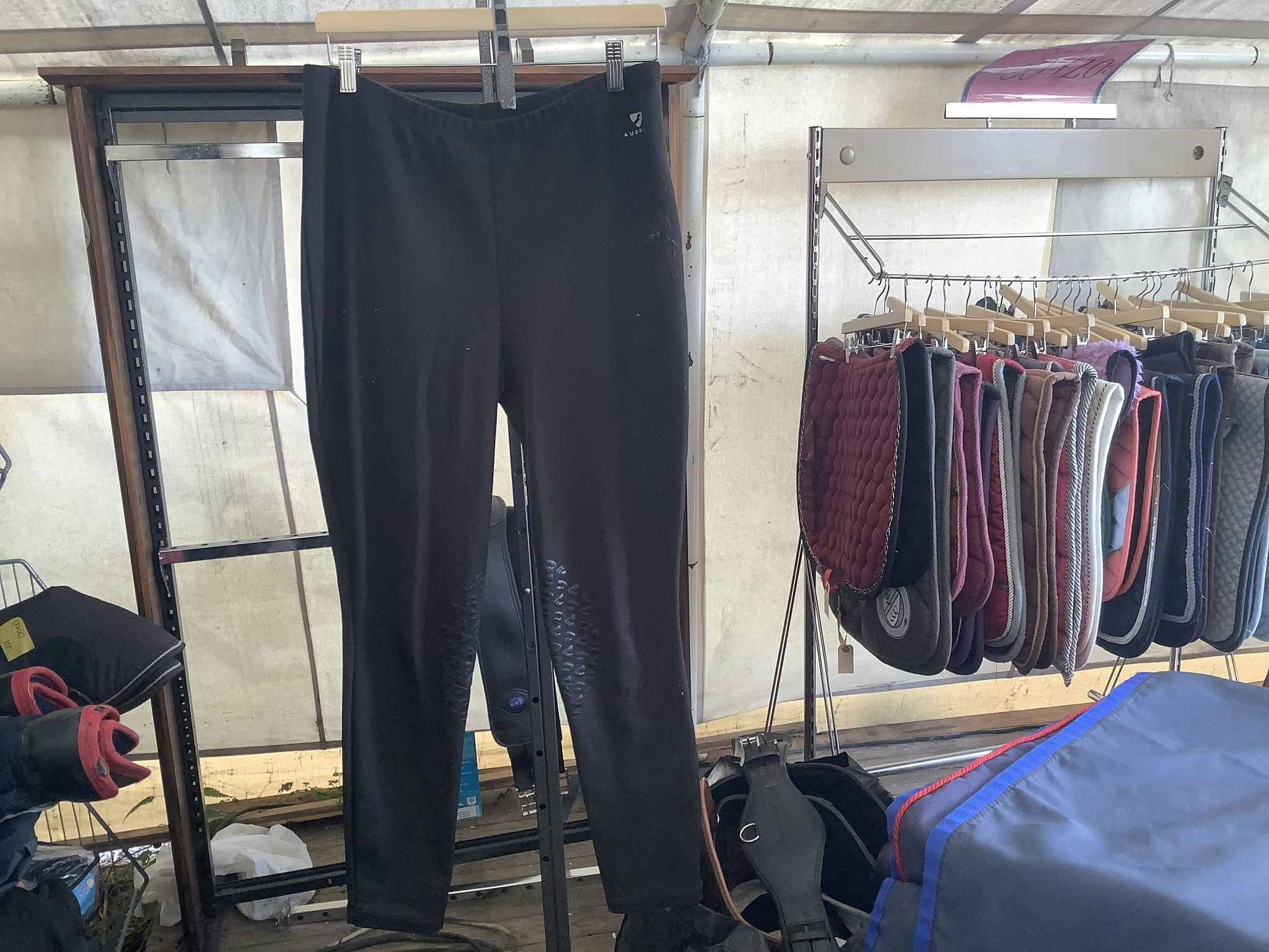 Aubrion ridtights,svarta, L