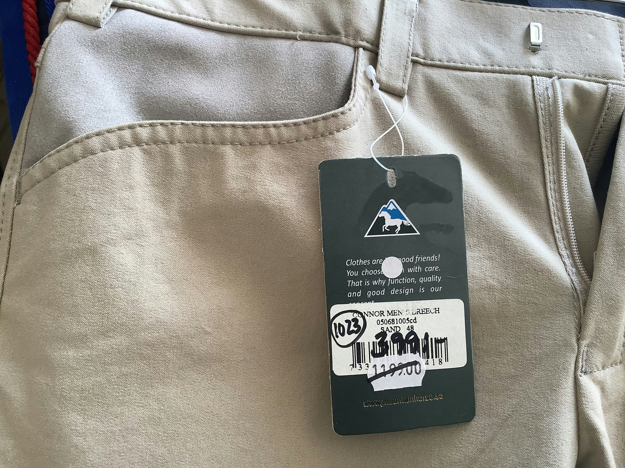 Mountain horse helskodda ridbyxor,beige,stl 48,nya