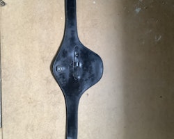 Sadelgjord med magplatta,svart, 145 cm