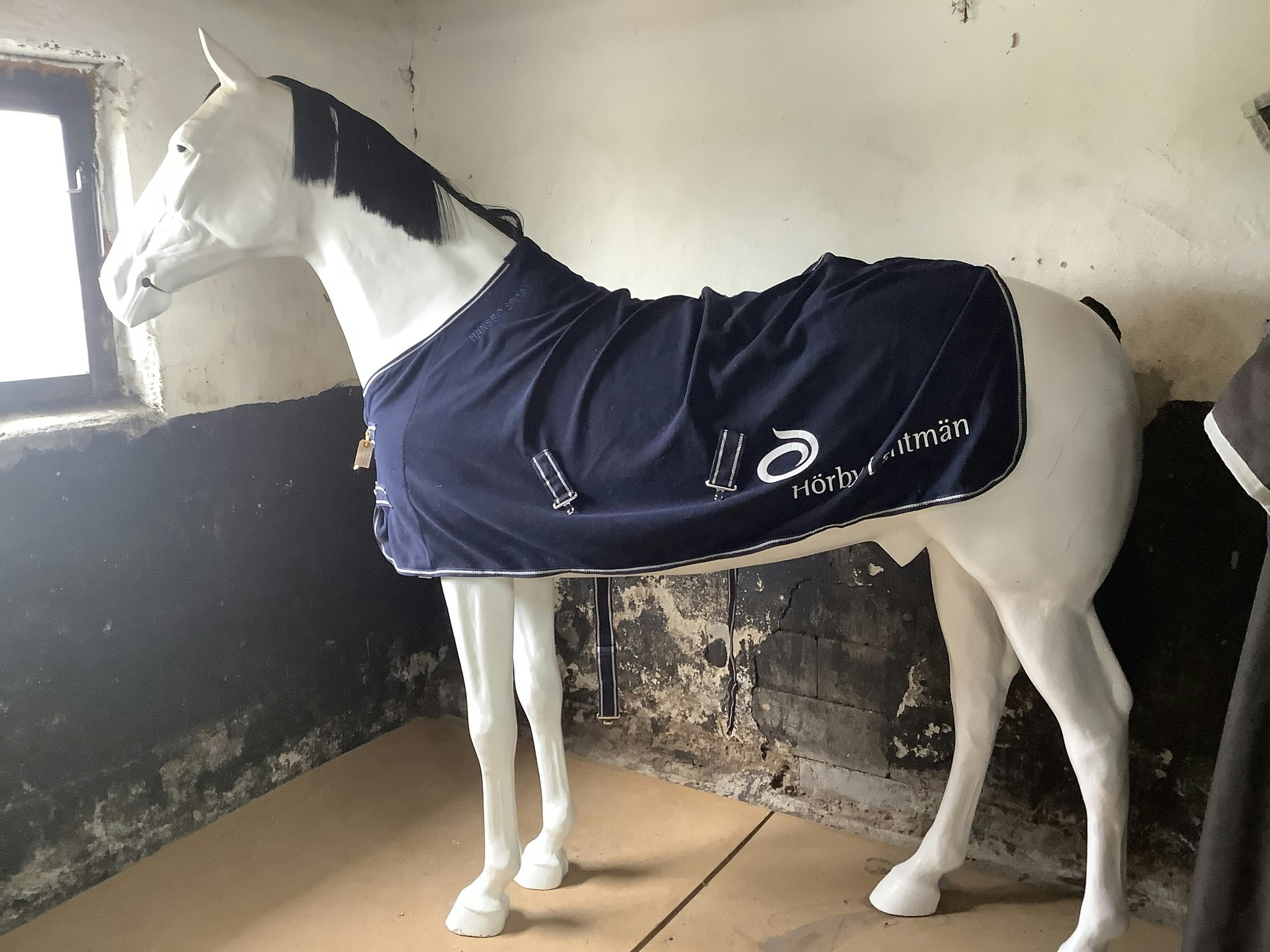 Hansbo sport fleecetäcke,blå,reklam, 115 cm