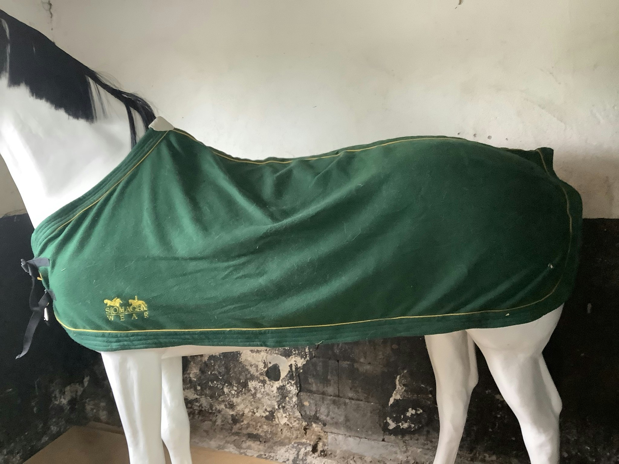 Sjöhagen wear fleecetäcke,grönt,fattas ett knäppe fram, 125 cm