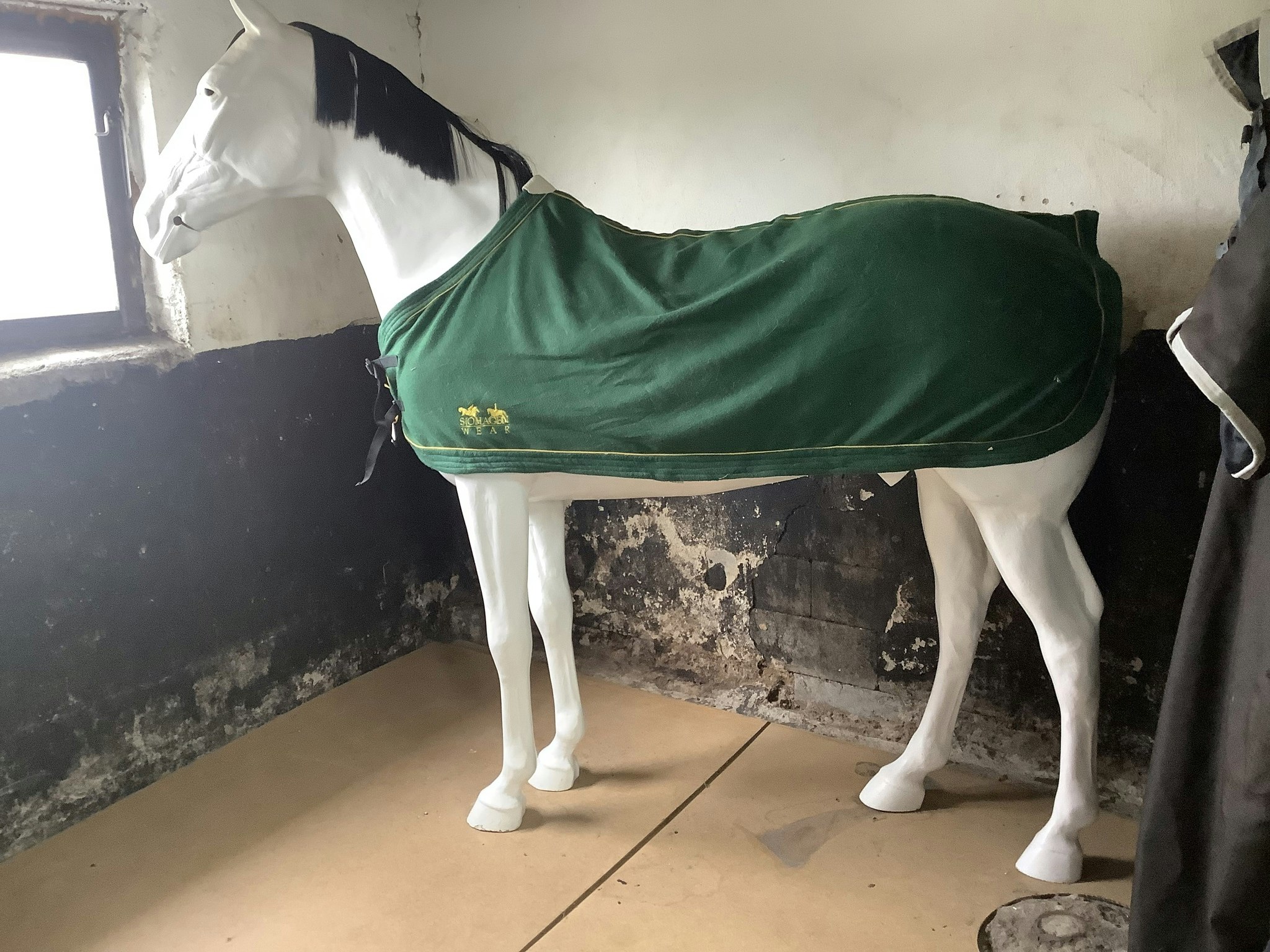 Sjöhagen wear fleecetäcke,grönt,fattas ett knäppe fram, 125 cm