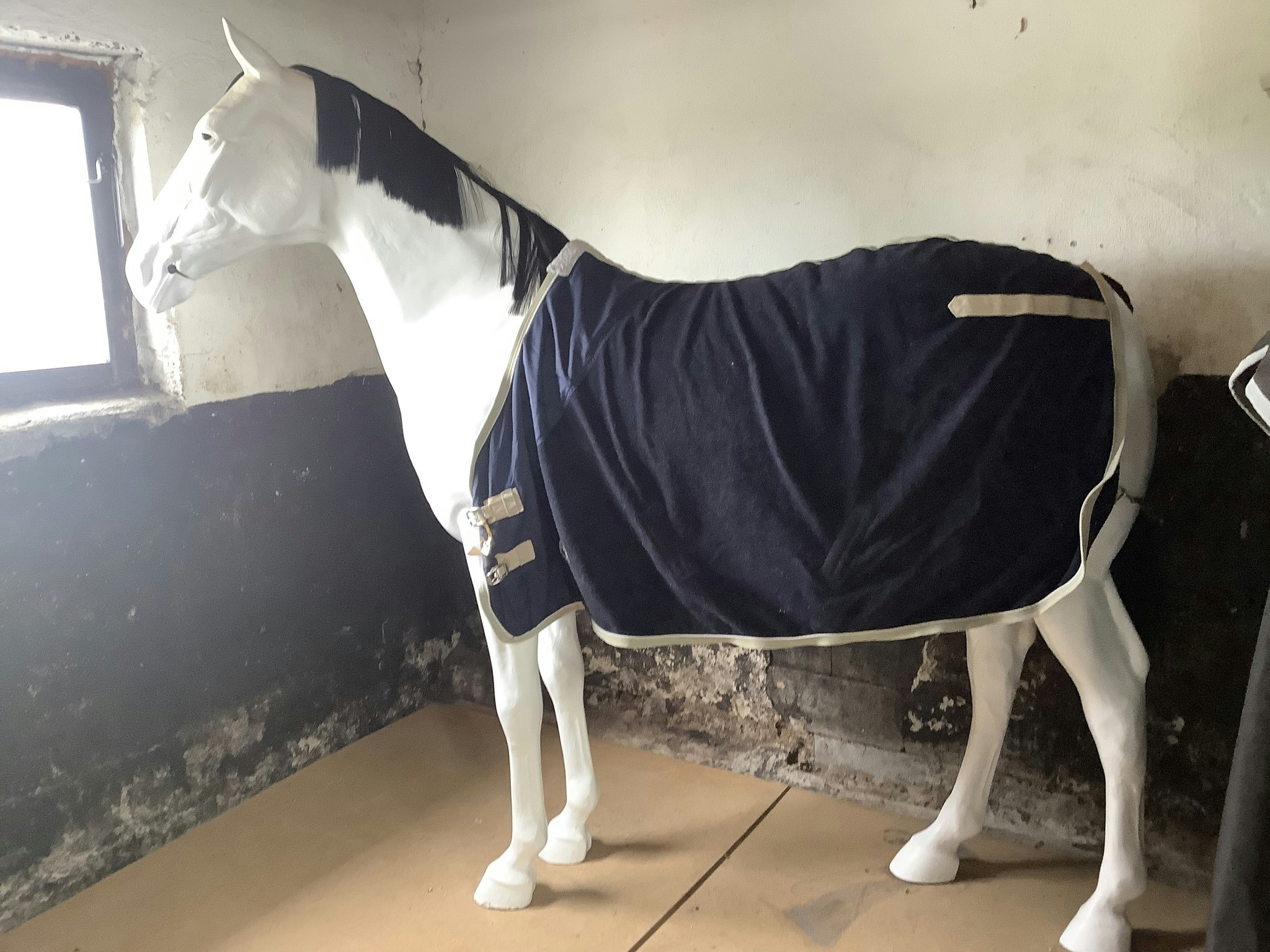 Weather beeta,fleecetäcke,blå, fattas gjordar, 110 cm