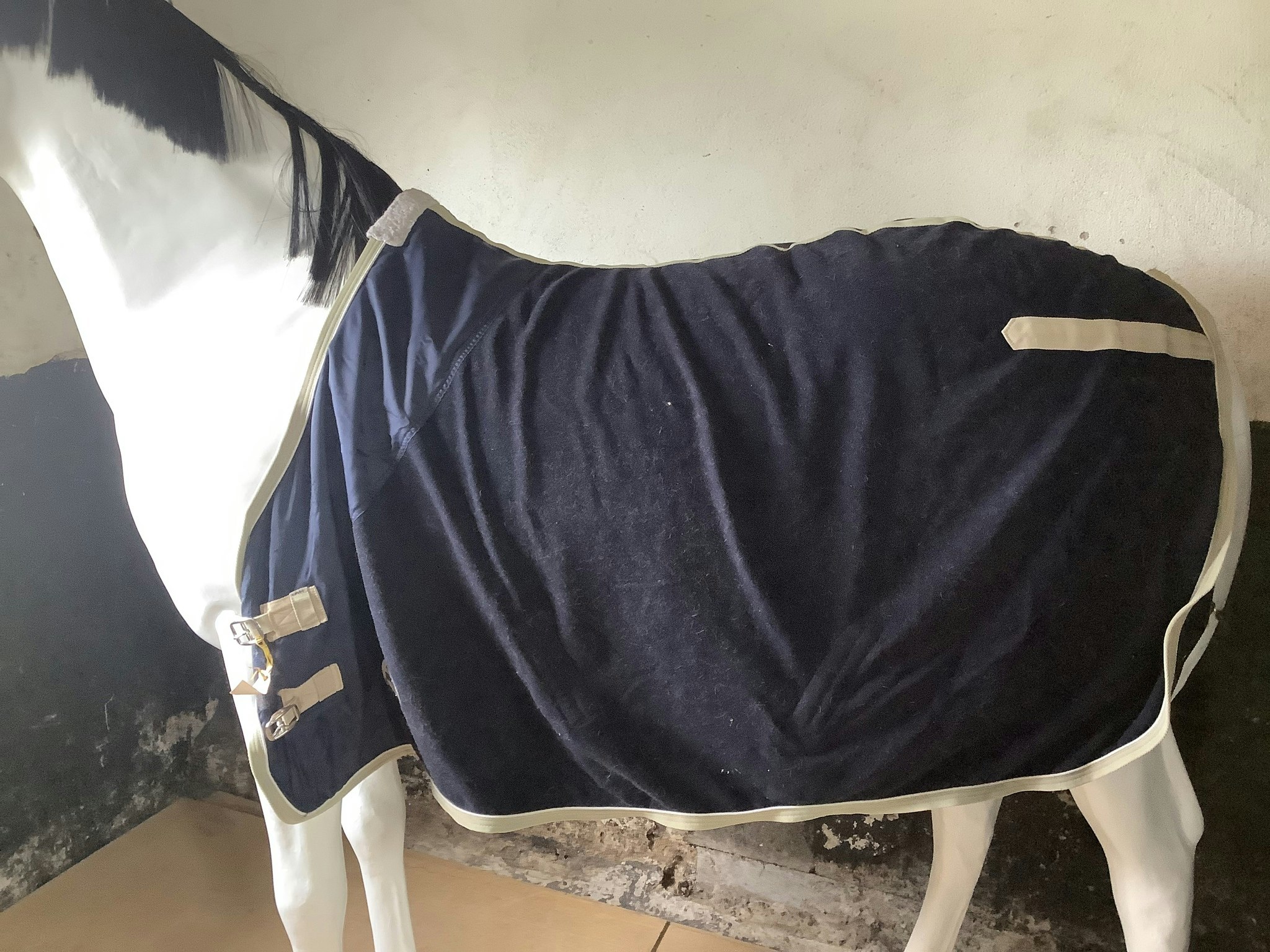 Weather beeta,fleecetäcke,blå, fattas gjordar, 110 cm