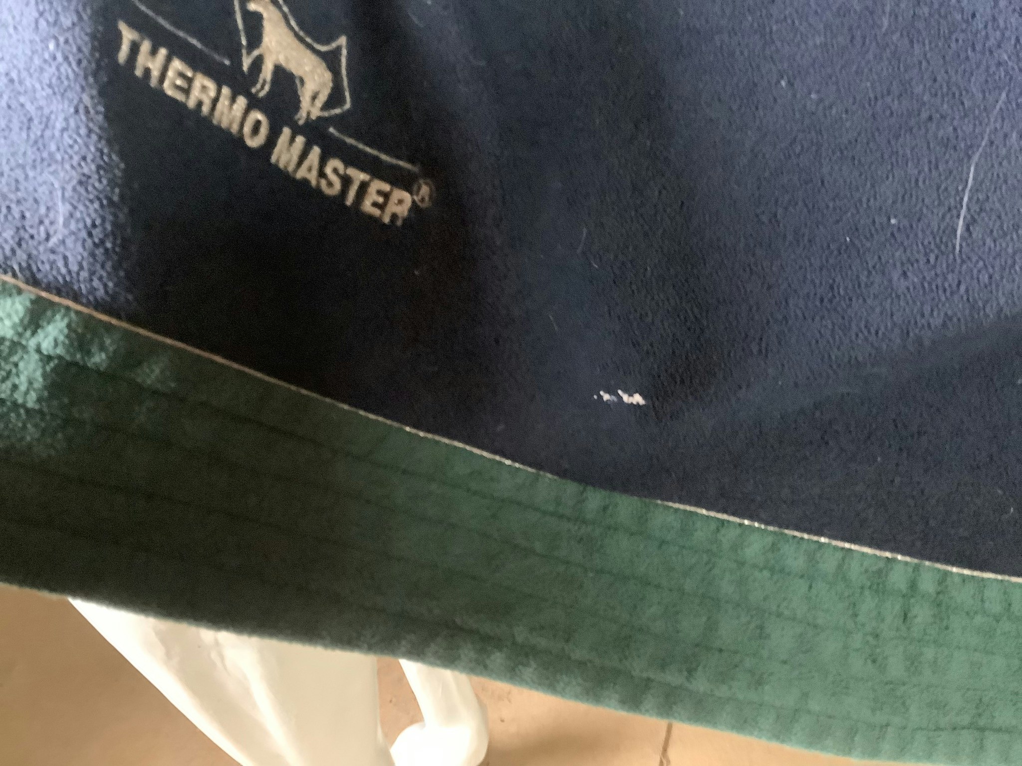 HG skrittäcke,blå,fleece,s,liten reva
