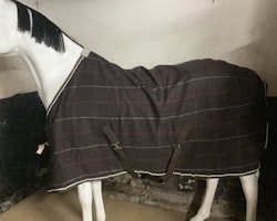 Showmaster fleecetäcke,brunrandigr,145 cm