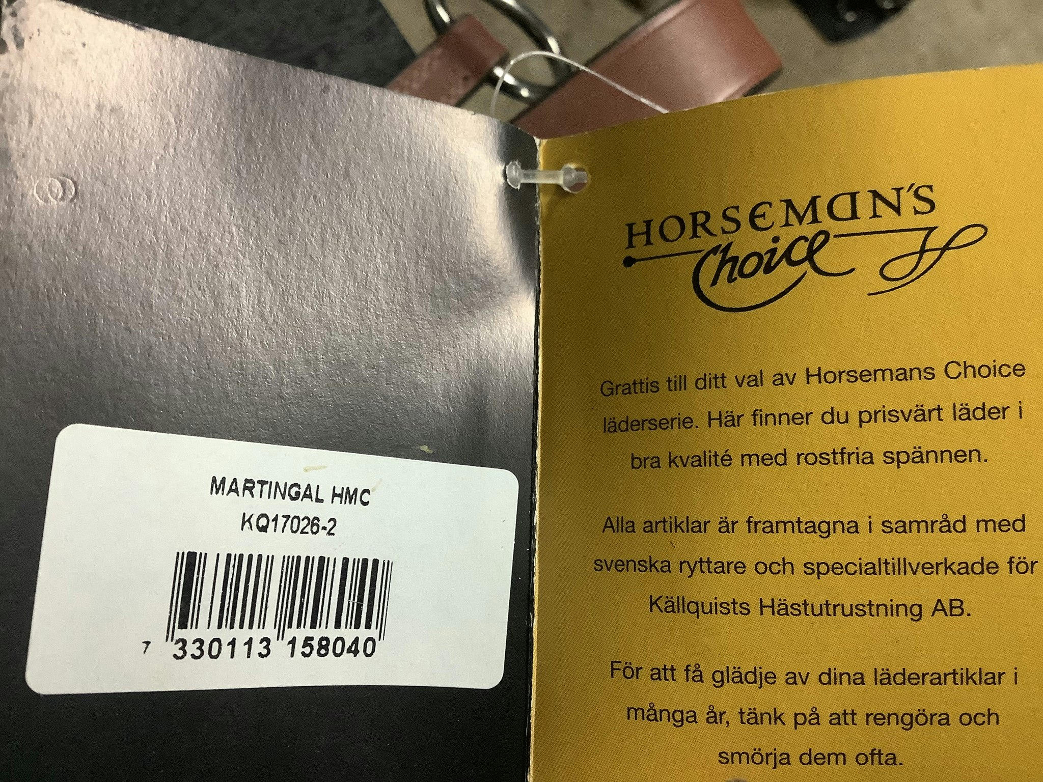 Horseman källquist,martingal,cob,ny,brun