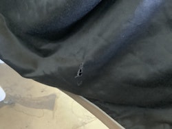 Skrittäcke,exklusive horsewear,F,svart,en reva insidan och en liten utsidan,fodrat