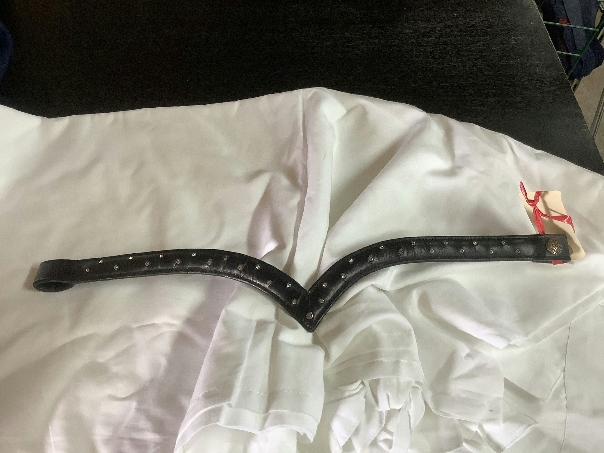 Pannband gold medal,svart v med bling,F(40cm)
