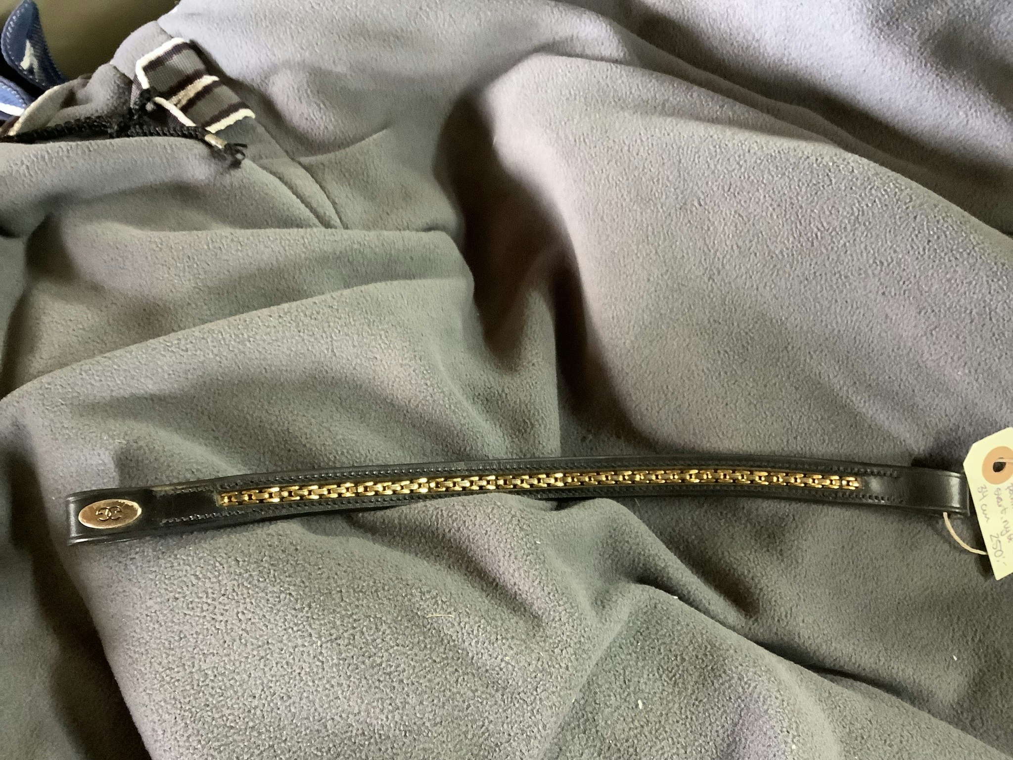 Glen gordon pannband, svart med guld, 34 cm,nytt