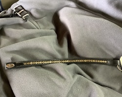 Glen gordon pannband, svart med guld, 34 cm,nytt
