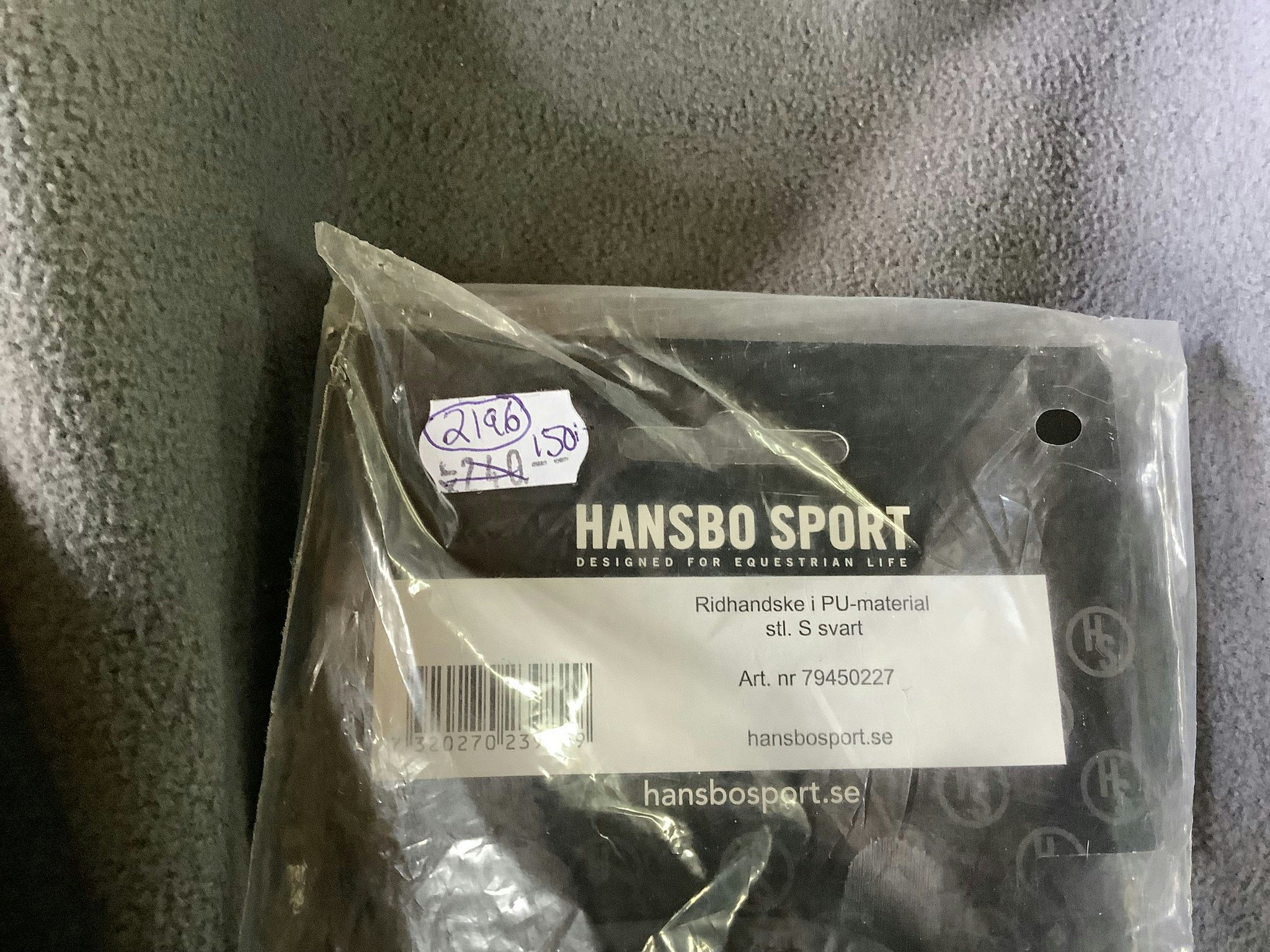 Hansbo ridvantar,svarta,s,nya