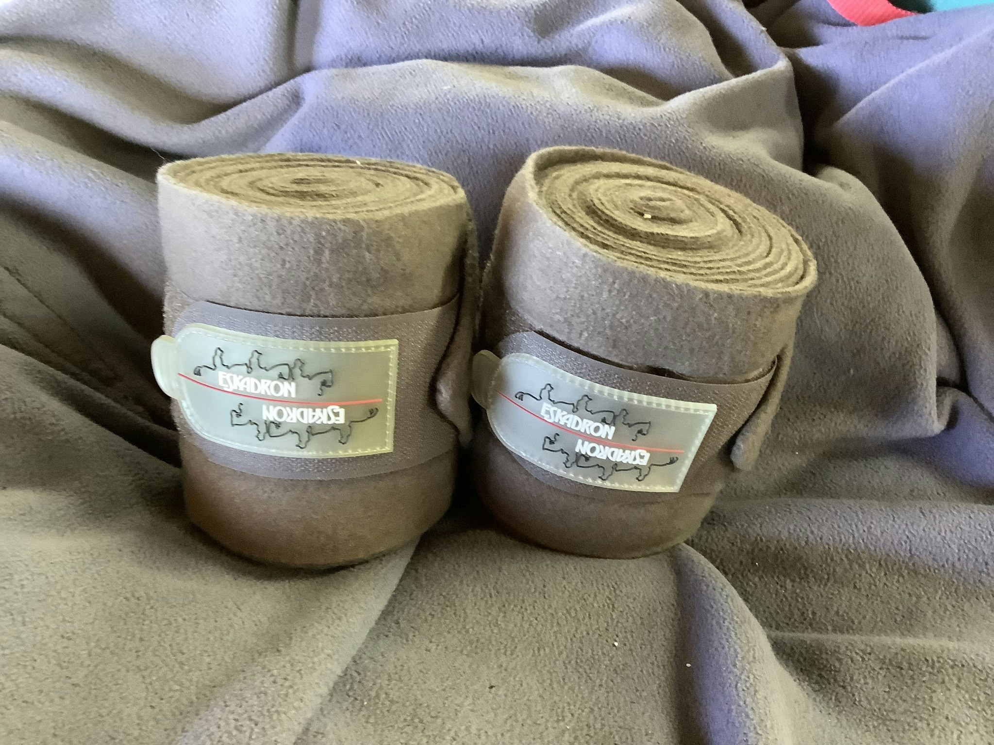 Eskadron benlindor,2-pack,brun/grå,nya