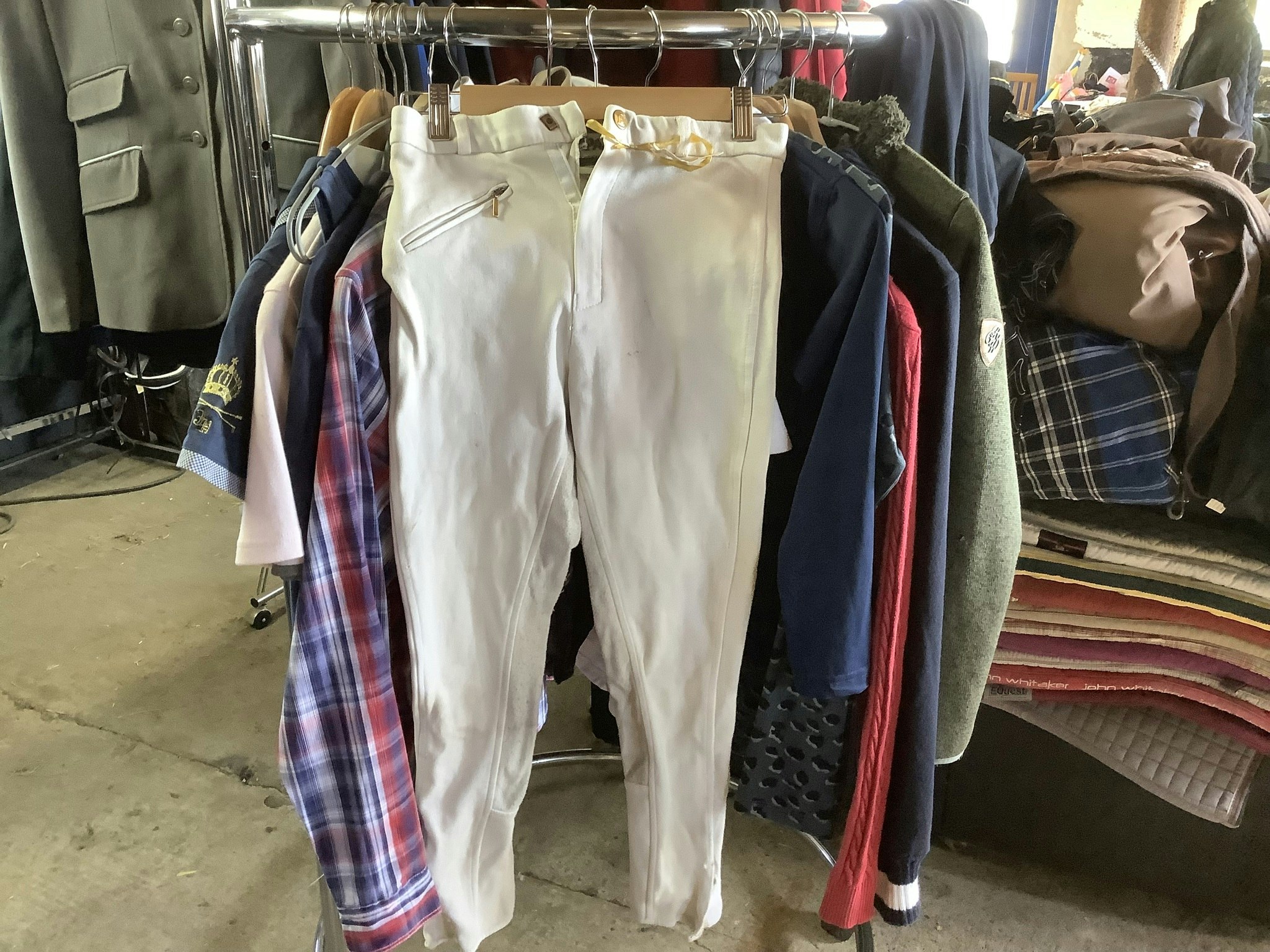 Equipage vita ridbyxor,helskodda, stl 164