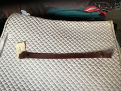 Pannband i läder,brunt,42 cm