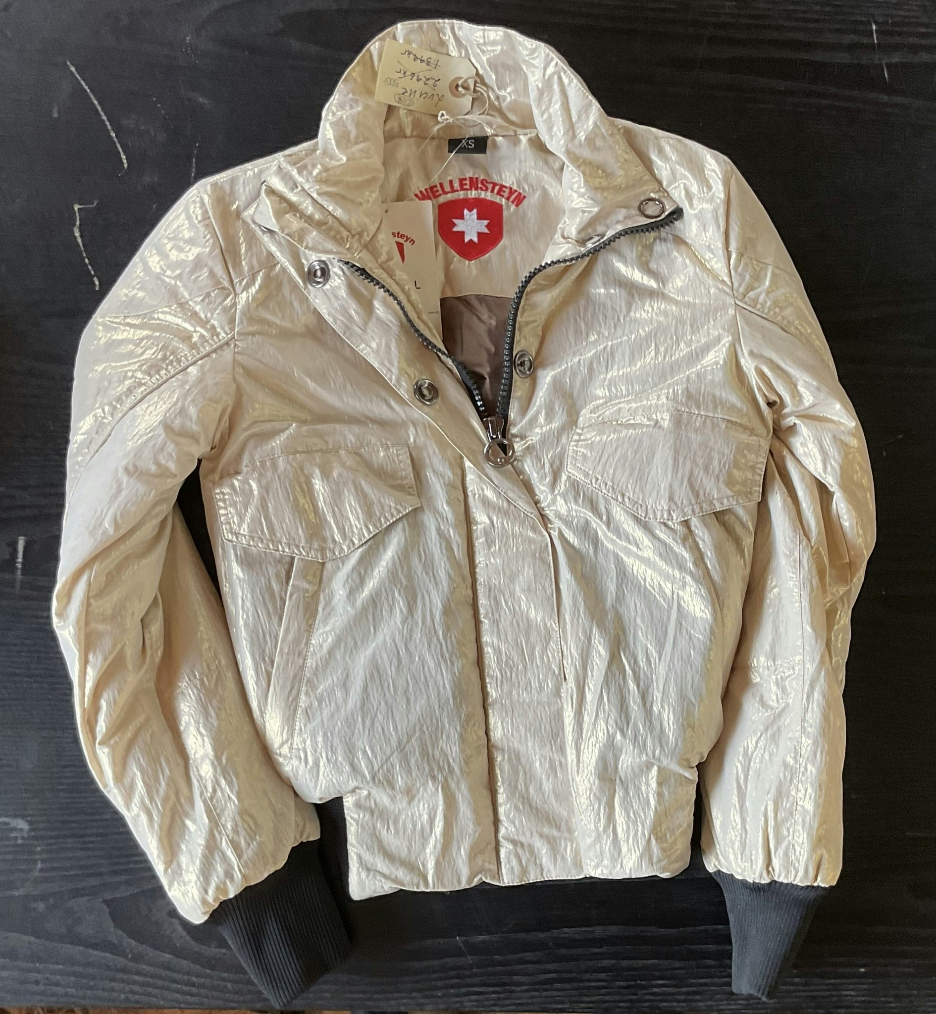 Wellensteyn jacka,xs,silverguld,ny