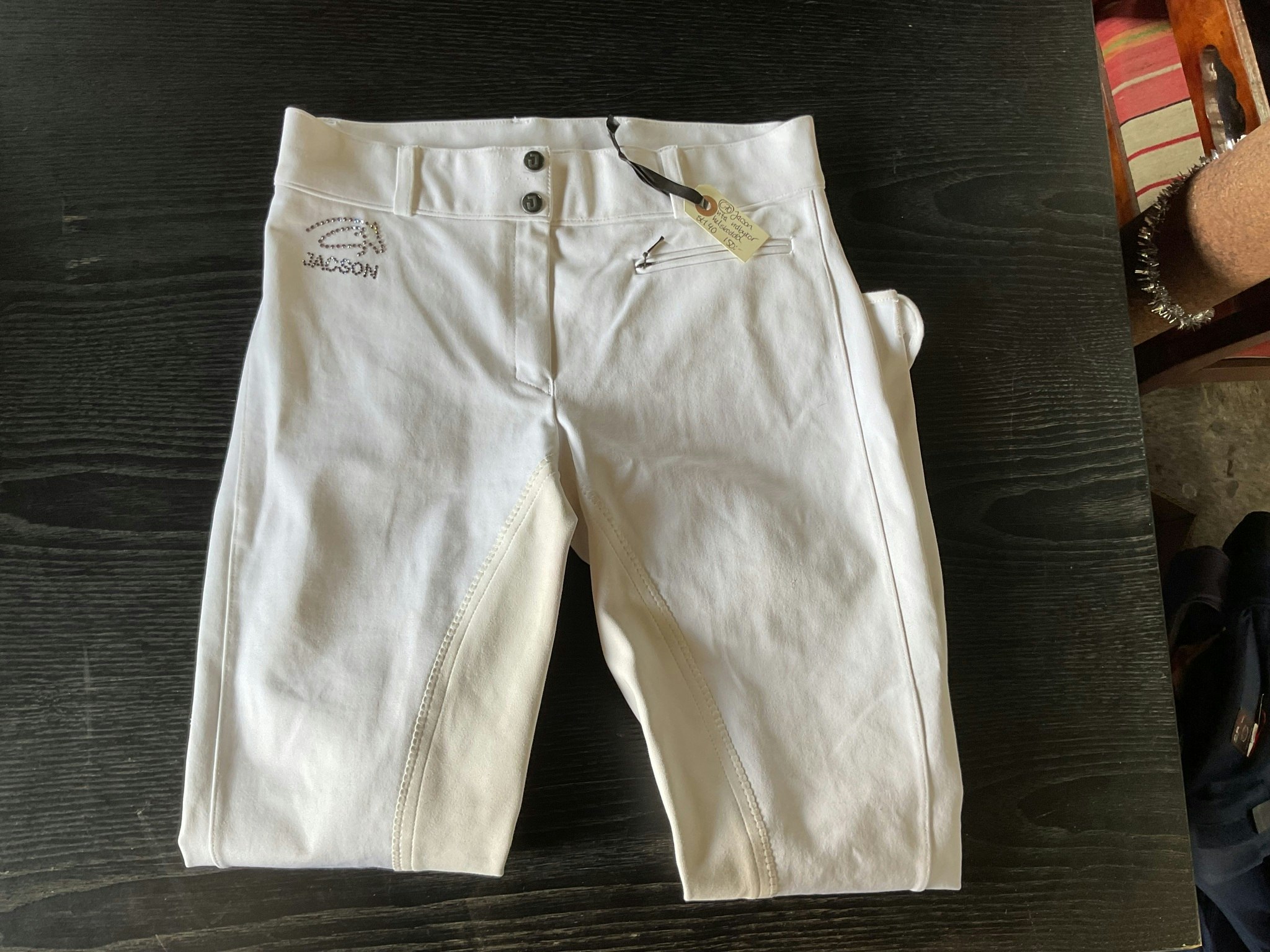 Jacson vita ridbyxor,helskodda,stl 40