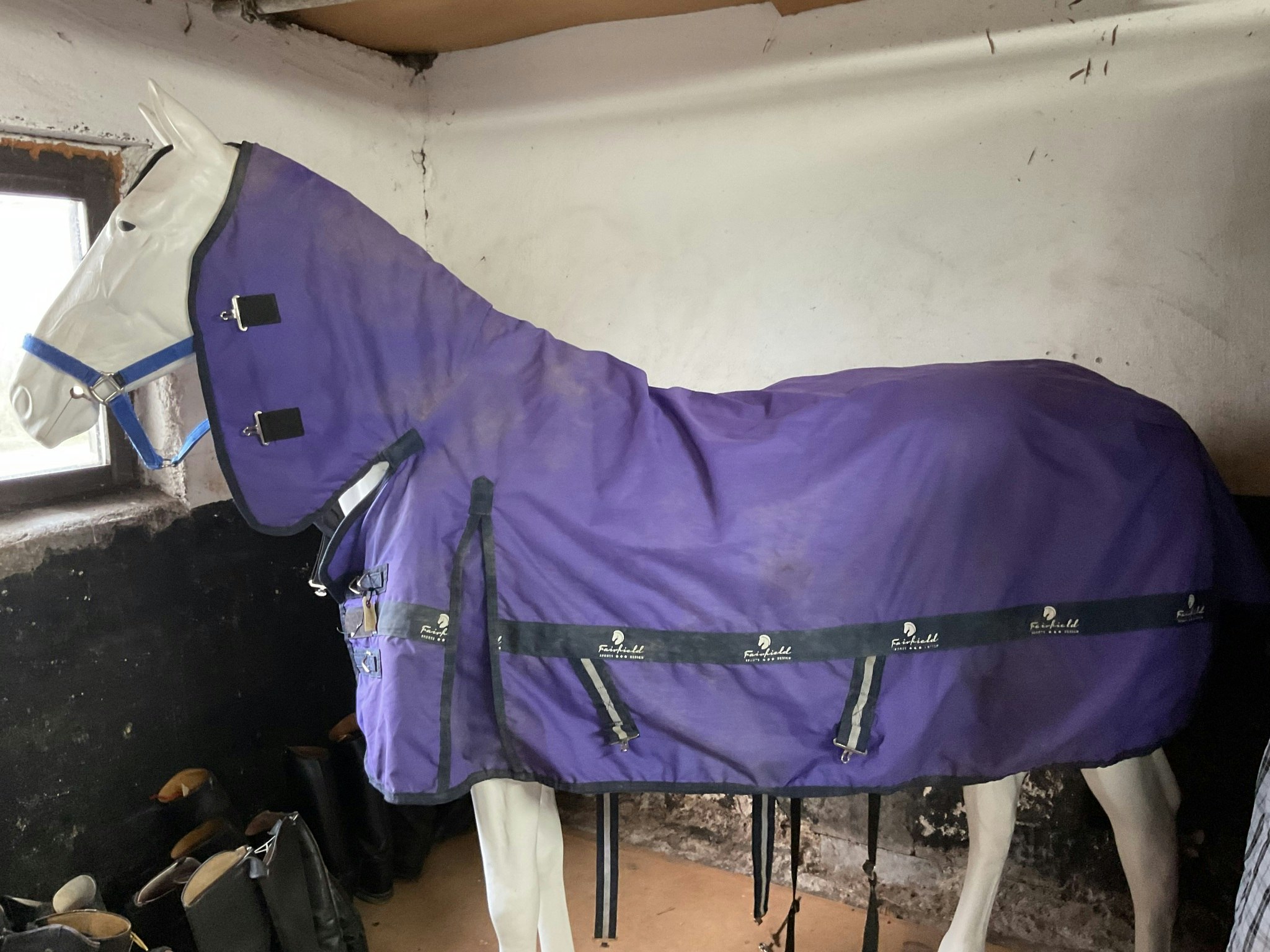 Fairfield vintertäcke,med fast hals,lila,ca 200 gr,otvättat,125 cm