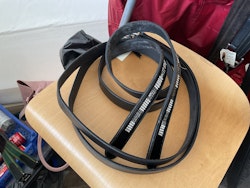 Stigläder svarta med bling,155 cm