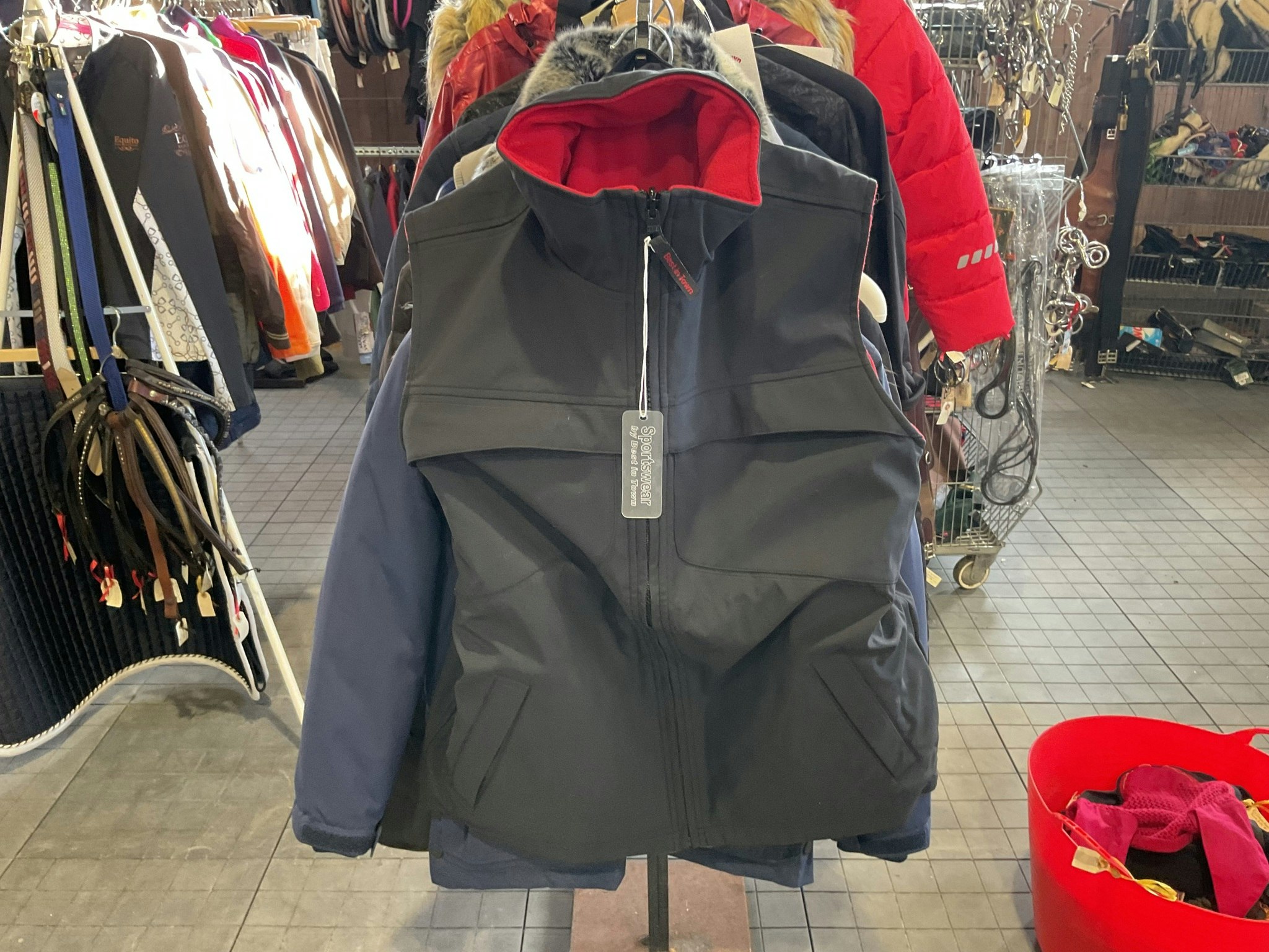 Väst bodywarmer, svart, L,ny