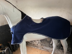 Ridskrittäcke, fleece, blå, 125 cm