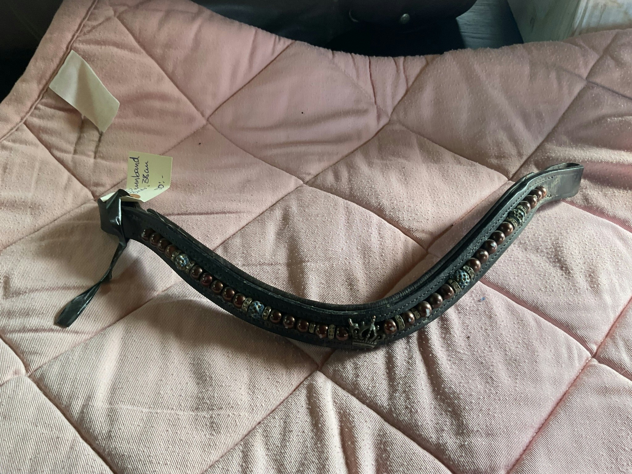 Pannband svart, 38 cm