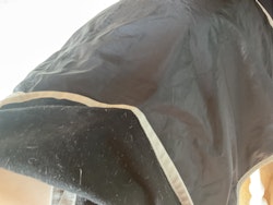 Ländtäcke, svart, 135 cm, fodrat