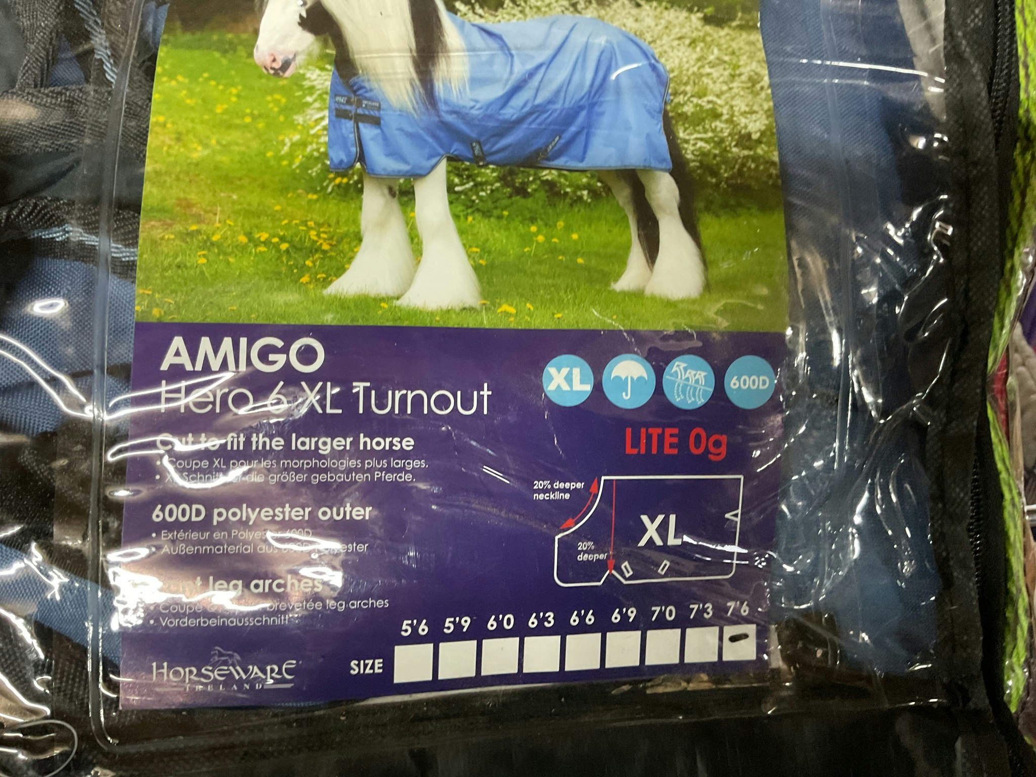 Amigo hero 6 XL turnout, 0 gr, blått, nytt