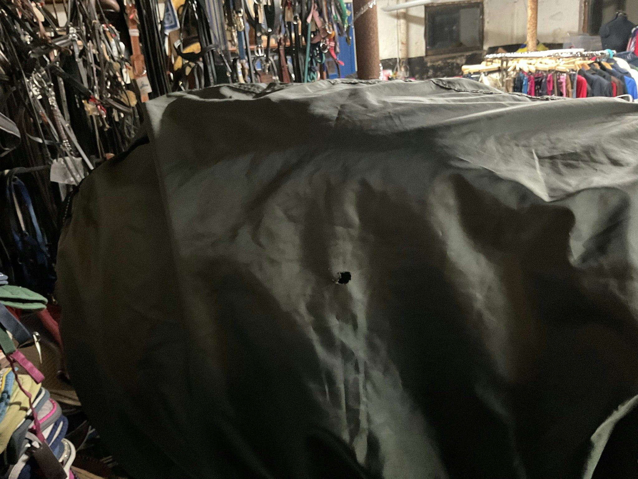 Fodrat skrittäcke, 145 cm, ett hål