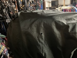 Fodrat skrittäcke, 145 cm, ett hål