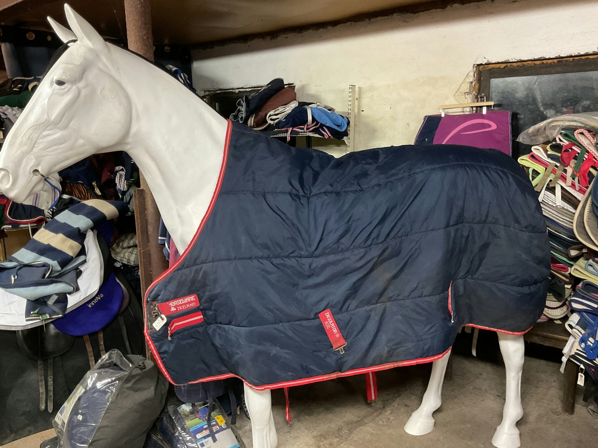 Horseware stalltäcke, insulator rug, blå,300 gr,145 cm,otvättat