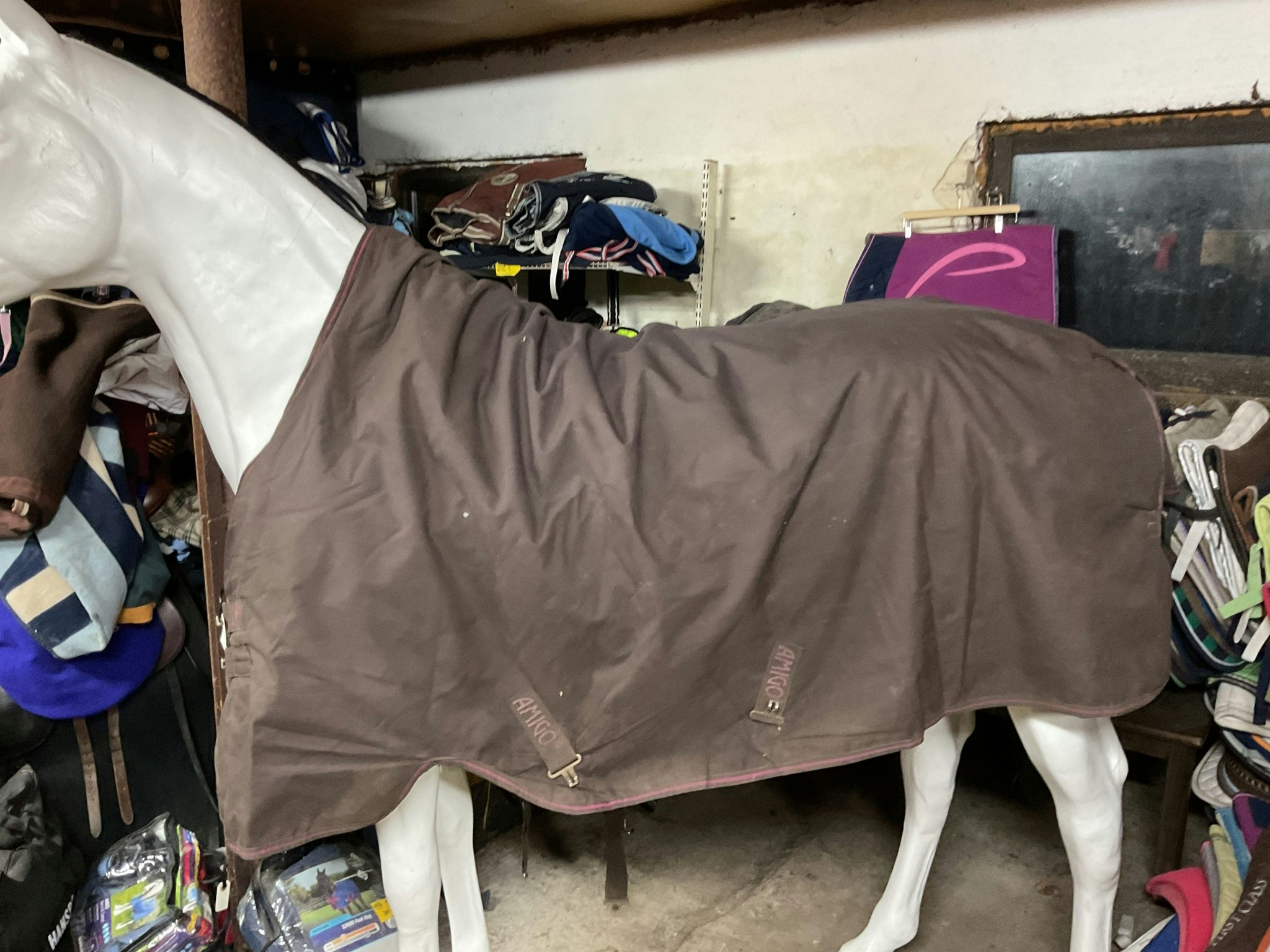 Amigo vintertäcke, 350 gr, 140 cm, brunt, otvättat