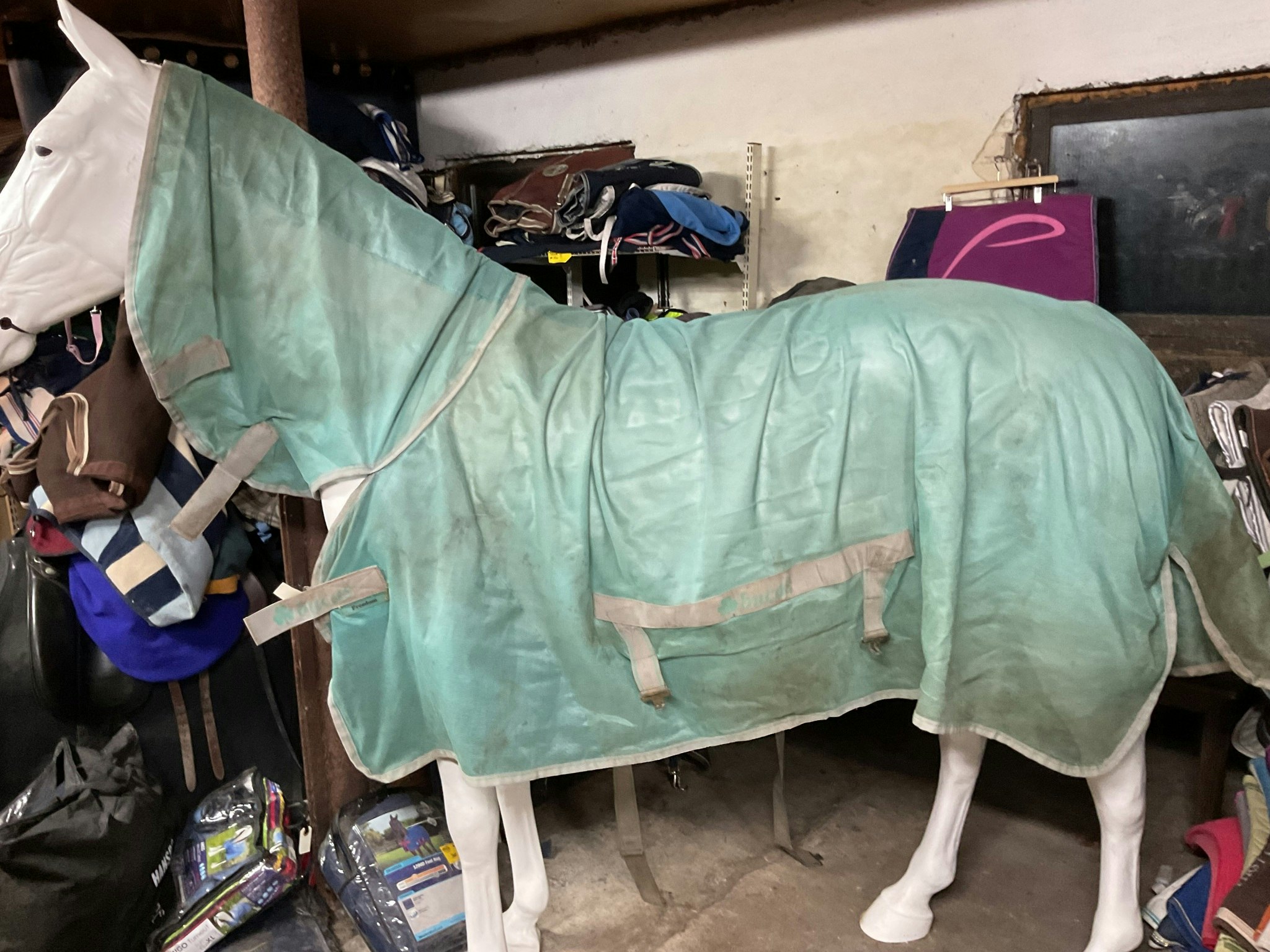 Bucas flugtäcke med hals, 145 cm, otvättat