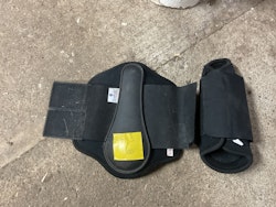 Fairfield benskydd, s, svarta, fint skick
