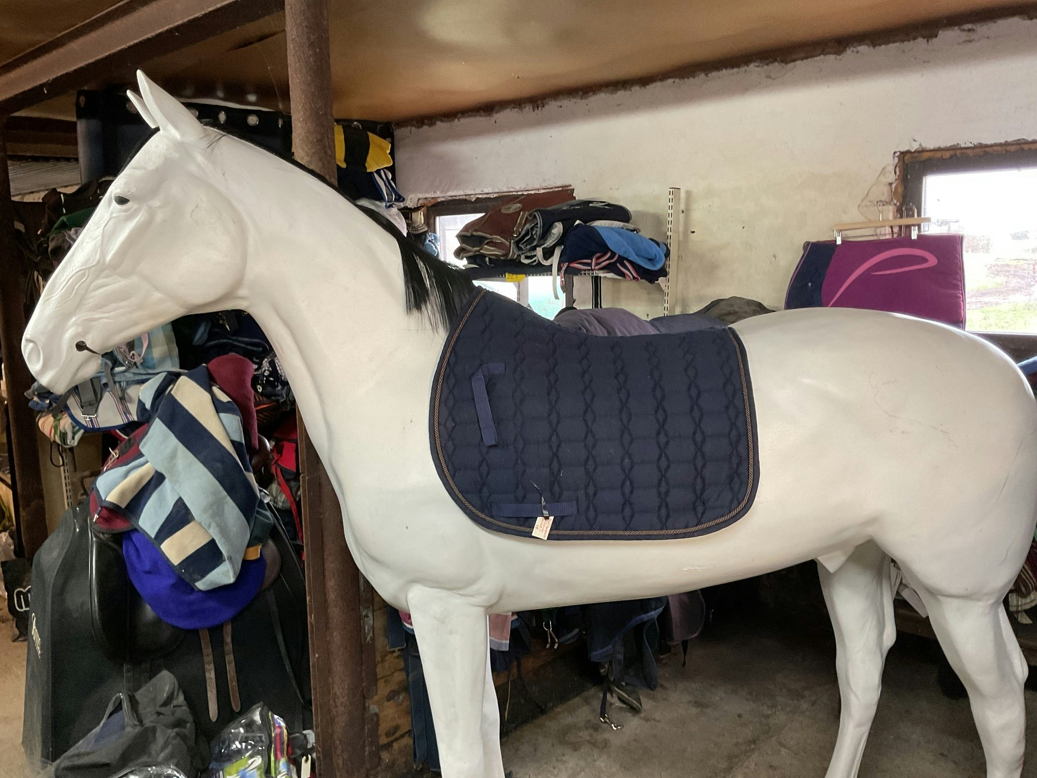 Horsesaver schabrak, mörkblå,f