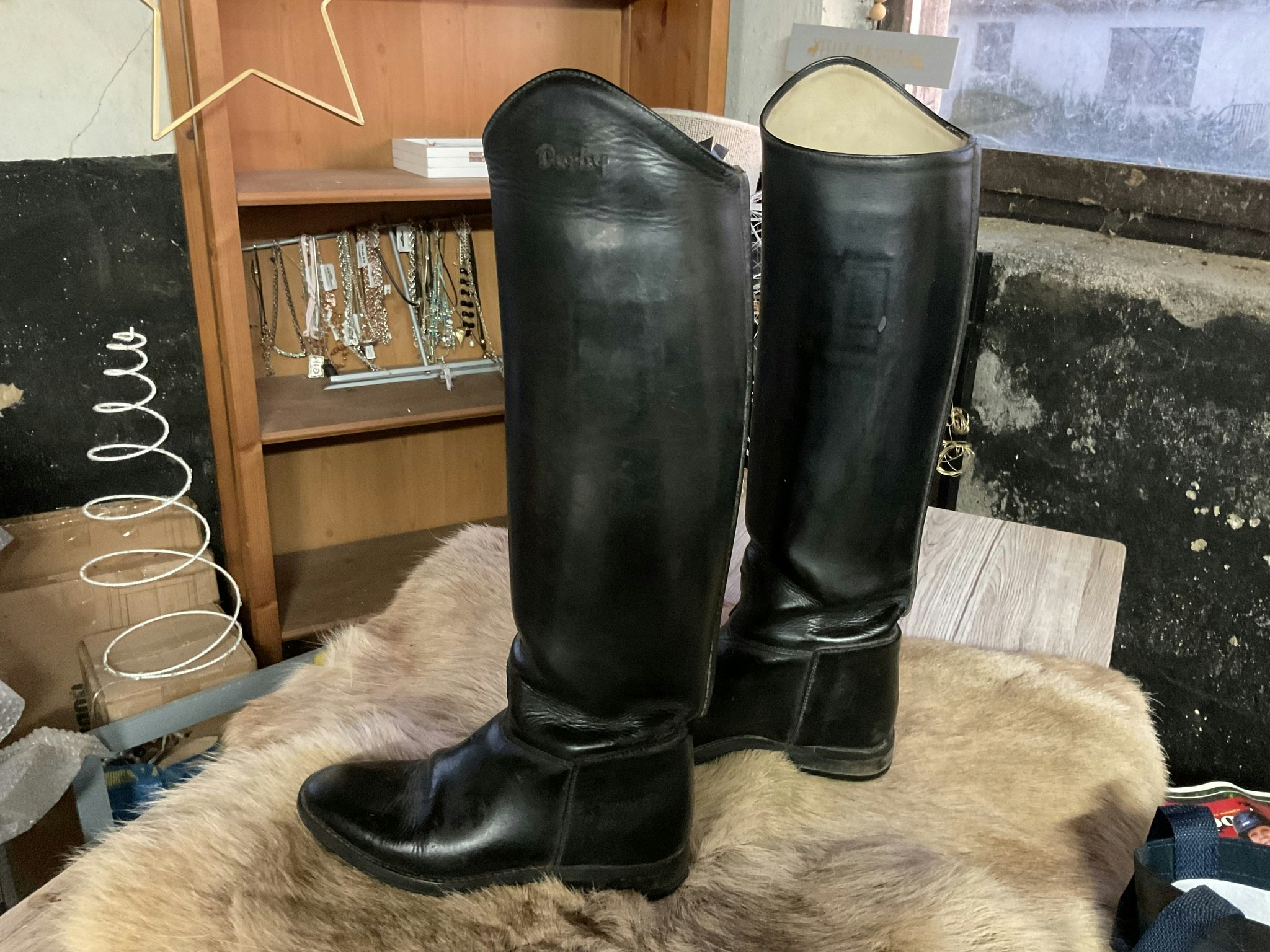 Derby, indiana topmen, dressyrstövlar,svarta, stl 37