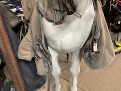 Flugtäcke med fast hals, otvättat, 165 cm