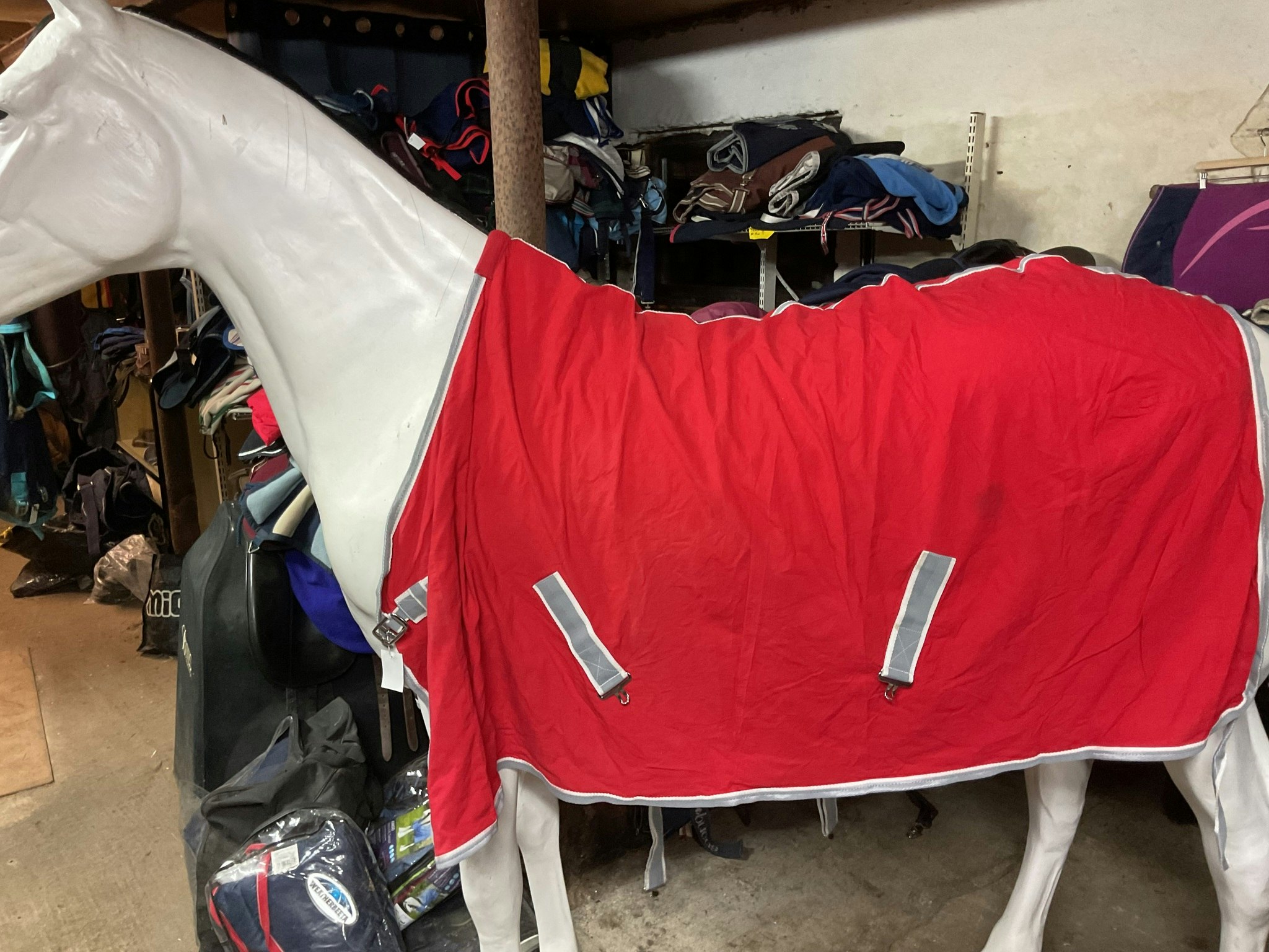 Shires bomullstäcke, 125 cm, rött