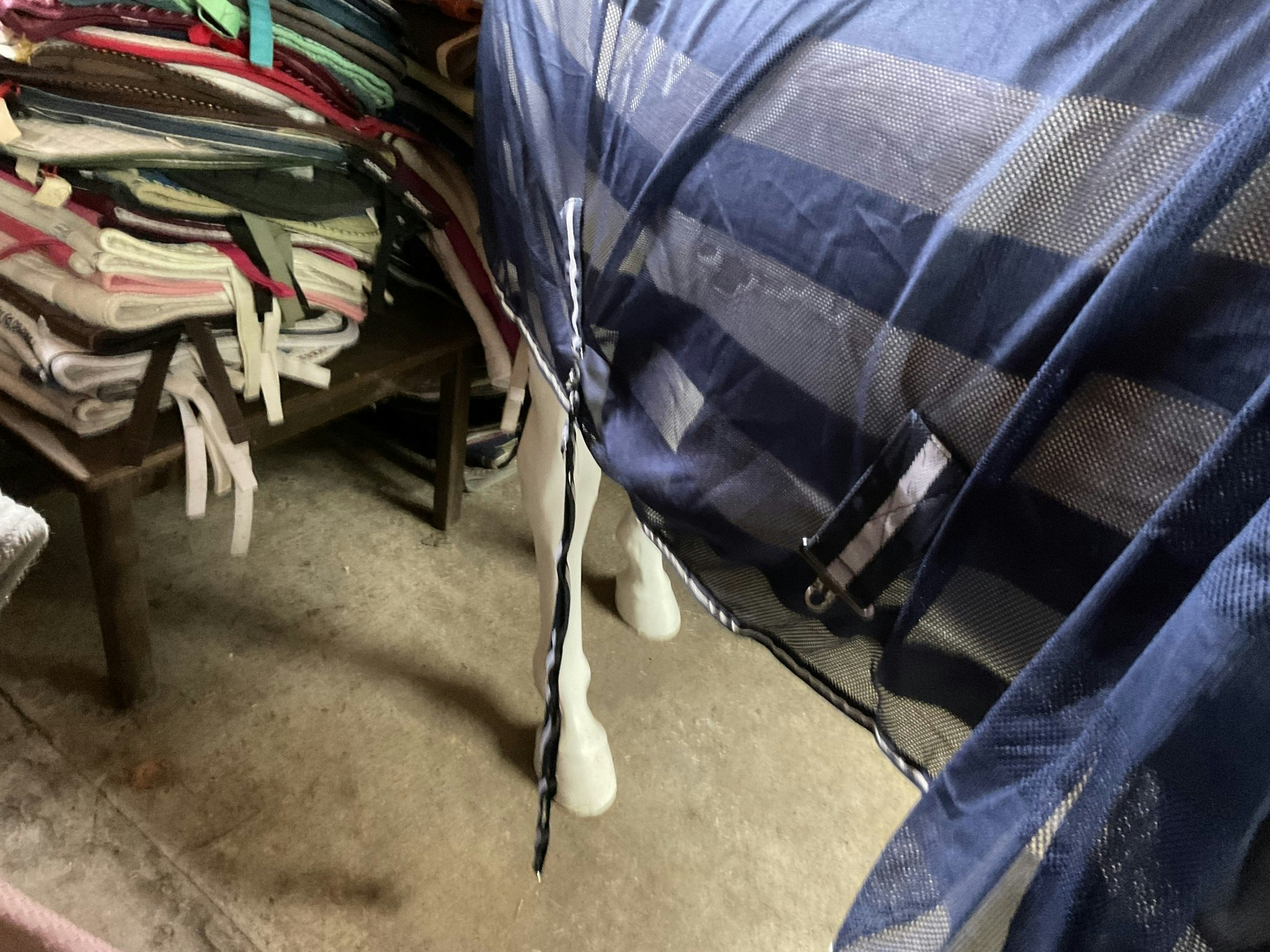 Flugtäcke, 115 cm, blått, fattas en avtagbar gjord