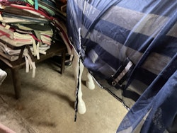 Flugtäcke, 115 cm, blått, fattas en avtagbar gjord