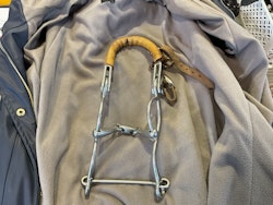 Kombinationsbett, tredelat med hackamore,kedja, trasigt gummi, 12 cm