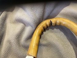Kombinationsbett, tredelat med hackamore,kedja, trasigt gummi, 12 cm