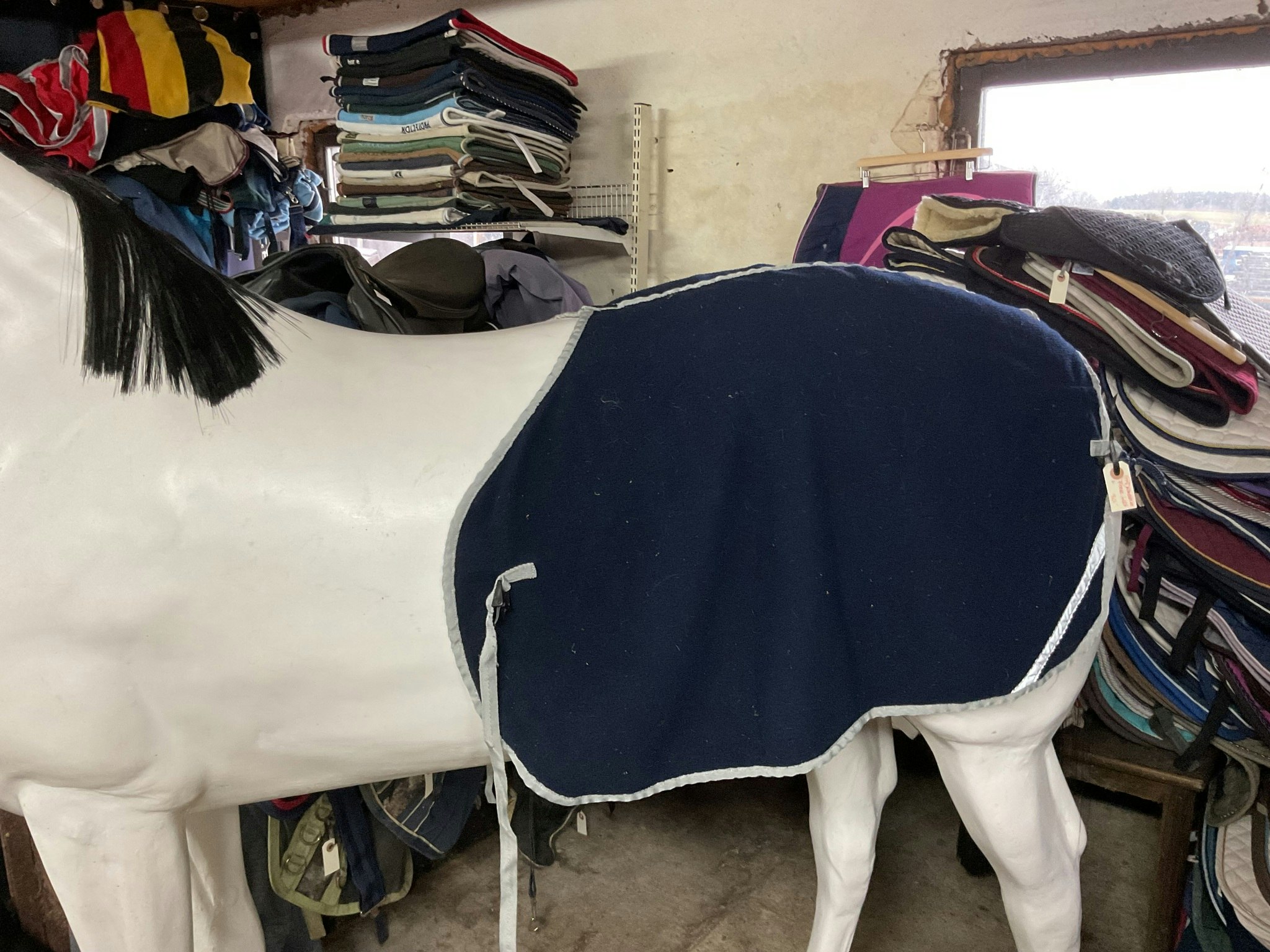 Ländtäcke,fleece,blått,f
