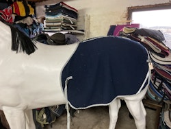 Ländtäcke,fleece,blått,f