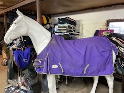 Onehorse regntäcke med fleeceinsida,lila,115 cm