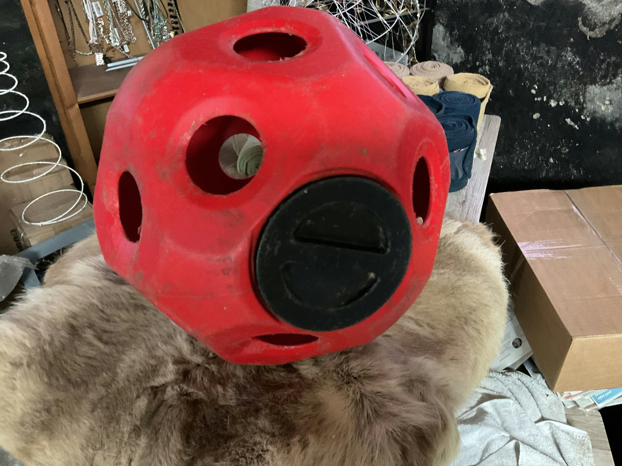 Höboll plast röd