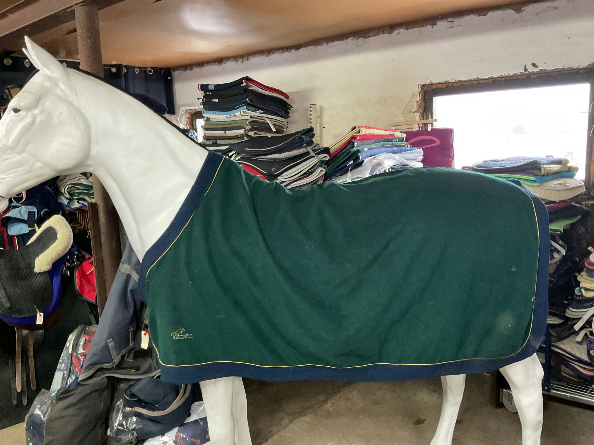 Fleecetäcke,grönt,135 cm, ett hål