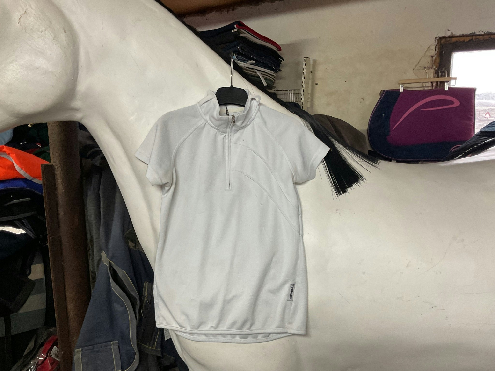 Equipage pikétröja,vit,lite nopprig,stl 152