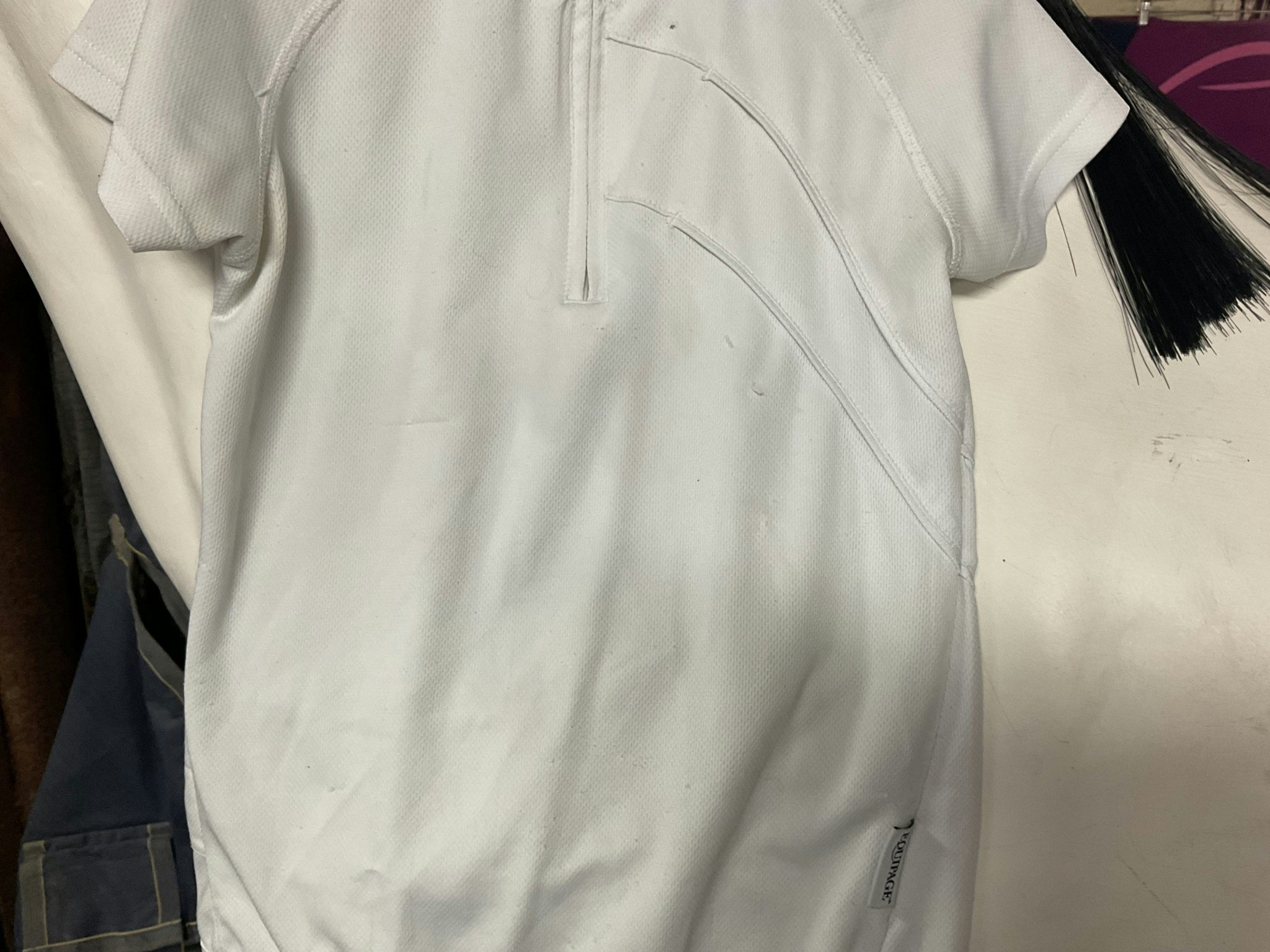 Equipage pikétröja,vit,lite nopprig,stl 152